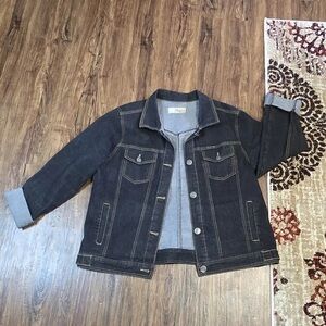 Women's Dark Indigo Denim Jacket - Classic Jean Coat